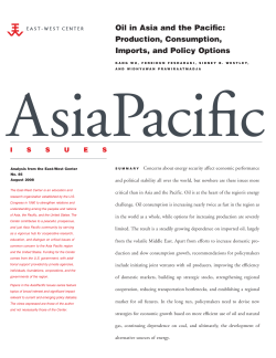 Oil in Asia and the Pacific: Production, Consumption, Imports, and
