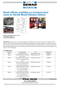 Small offices available on inclusive term close to