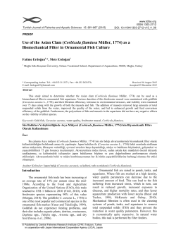 Use of the Asian Clam (Corbicula fluminea M&uuml;ller, 1774) as a