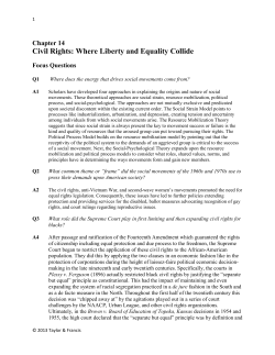 Civil Rights: Where Liberty and Equality Collide