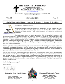 November Newsletter - Trinity Lutheran Church