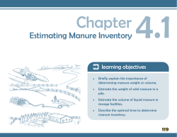 Estimating Manure Inventory - Alberta Agriculture and Forestry