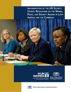 implementation of the un security council resolutions on the women