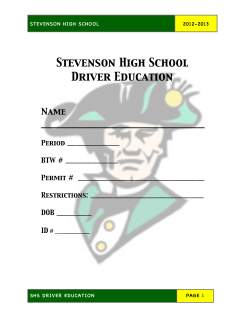 DE Driving Packet (12-13)