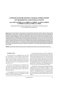 lower danube river: characterization of sediments and