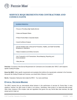 Service Requirements for Contractors and Consultants