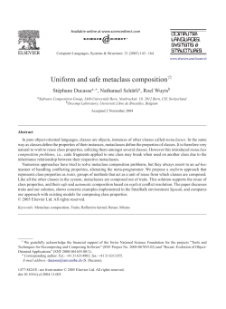 Uniform and safe metaclass composition