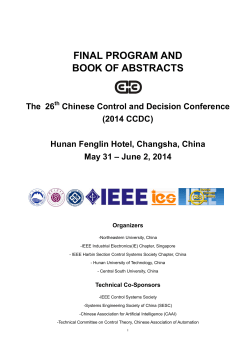 FINAL PROGRAM AND BOOK OF ABSTRACTS