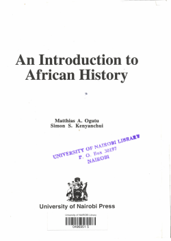An Introduction to African History - UoN Repository