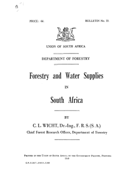 Forestry and Water Supplies South Africa