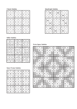 Sudoku Booklet solutions
