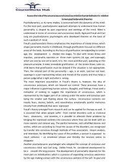 Assess the role of the unconscious and conscious mind on human