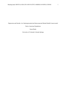 Running head: MENTAL HEALTH AND NATIVE AMERICAN