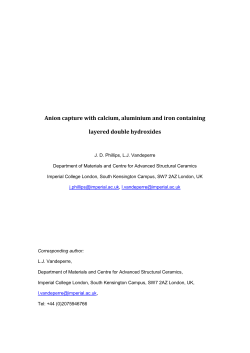 Anion capture with calcium, aluminium and iron containing layered