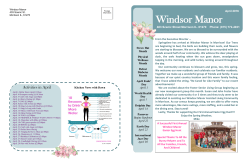 April 2016 Newsletter