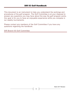 SIR 93 Golf Handbook