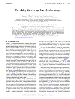 Perceiving the average hue of color arrays - Name