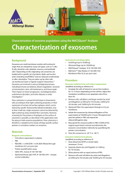 Characterization of exosomes