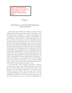 Chapter 1 Performatism, or the End of Postmodernism (American