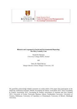 Rhetoric and Argument in Social and Environmental