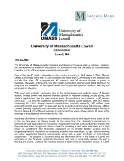 University of Massachusetts Lowell Chancellor