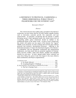 A Deference to Protocol: Fashioning A Three