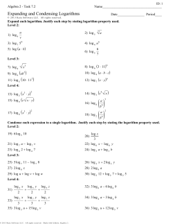 7.2 Expanding and Condensing Log Expressions v1 20130207