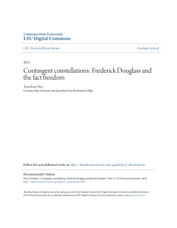 Contingent constellations: Frederick Douglass and the fact freedom