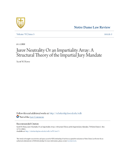 Juror Neutrality Or an Impartiality Array: A