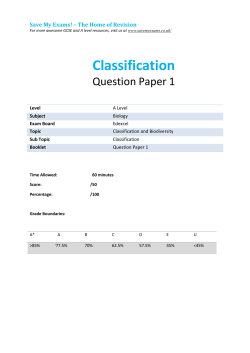 Classification - SAVE MY EXAMS!