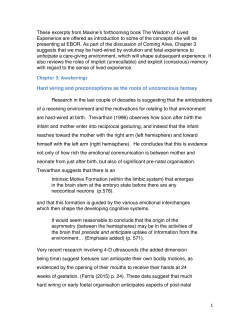 Excerpts from forthcoming book, The Wisdom of Lived Experience