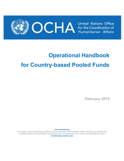 Operational Handbook for Country-based Pooled - Sign In