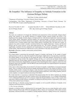 Be Empathic! The Influence of Empathy on Attitude Formation in the