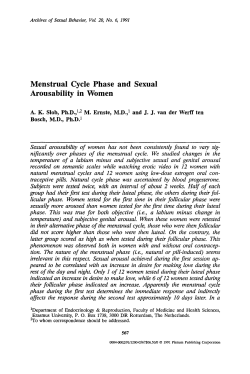 Menstrual cycle phase and sexual arousability in women