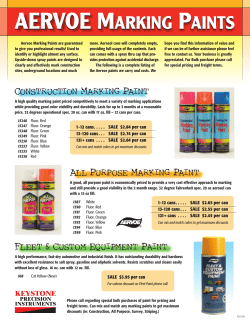 AERVOE MARKING PAINTS AERVOE MARKING