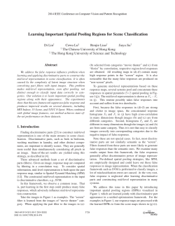 Learning Important Spatial Pooling Regions for Scene Classification