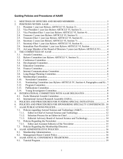 Policies - The American Association for Aerosol Research