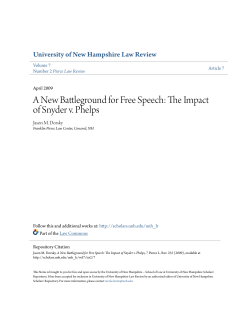 The Impact of Snyder v. Phelps