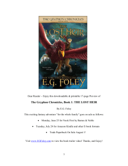The Gryphon Chronicles, Book 1: THE LOST HEIR