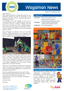 Newsletter 14 September 1 2016