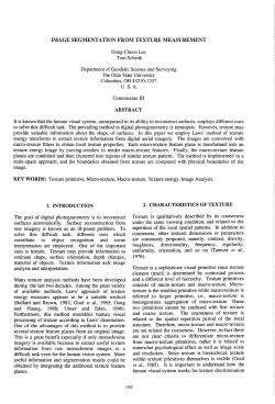 image segmentation from texture measurement
