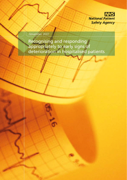 Recognising and responding appropriately to early signs of