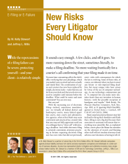 E-Filing or E-Failure: New Risks Every Litigator Should