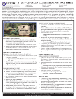 OA 2017 - The Georgia Department of Corrections
