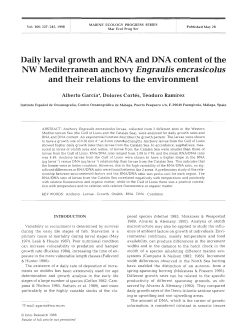 Daily larval growth and RNA and DNA content of the NW