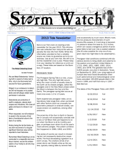 2013 Tide Newsletter