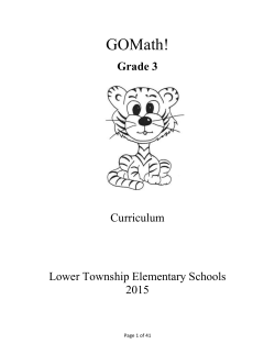 Name of Curriculum - Lower Township Elementary School