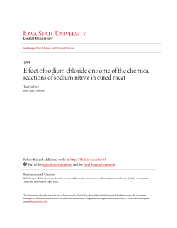 Effect of sodium chloride on some of the chemical reactions of