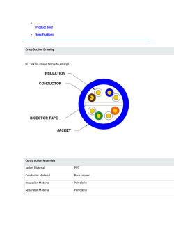 Product Brief Specifications Cross Section Drawing Click on