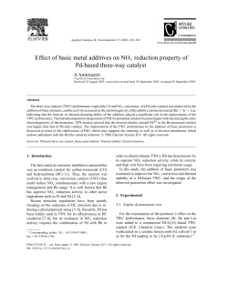 Effect of basic metal additives on NOx reduction